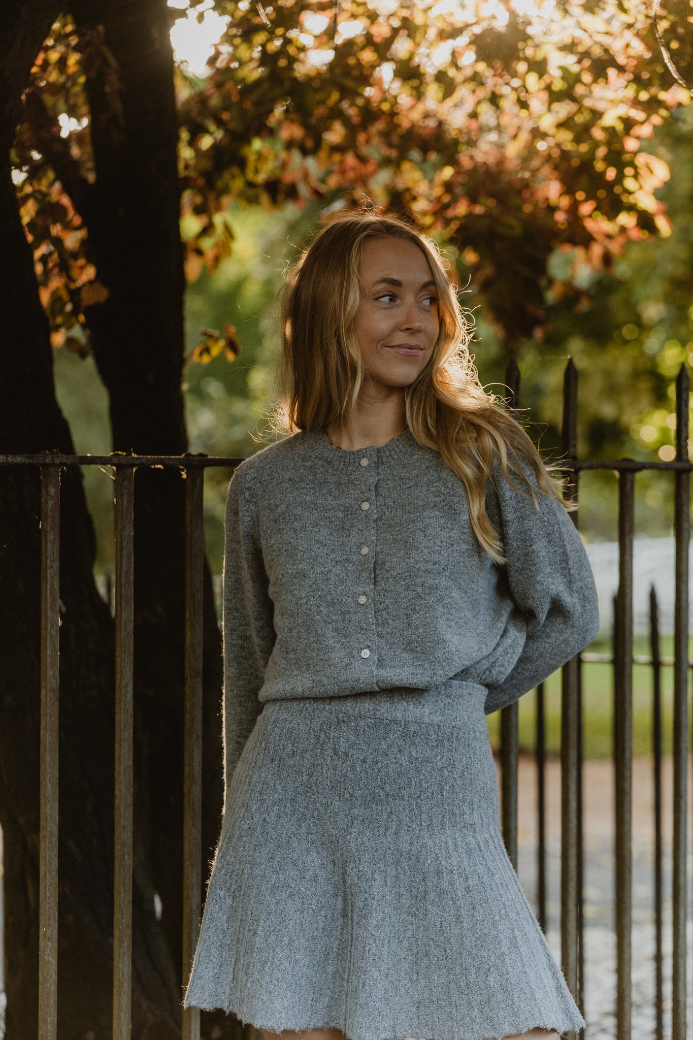 VMMACY Knit Cardigan - Medium Grey Melange